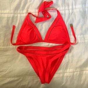 Hot pink bikini